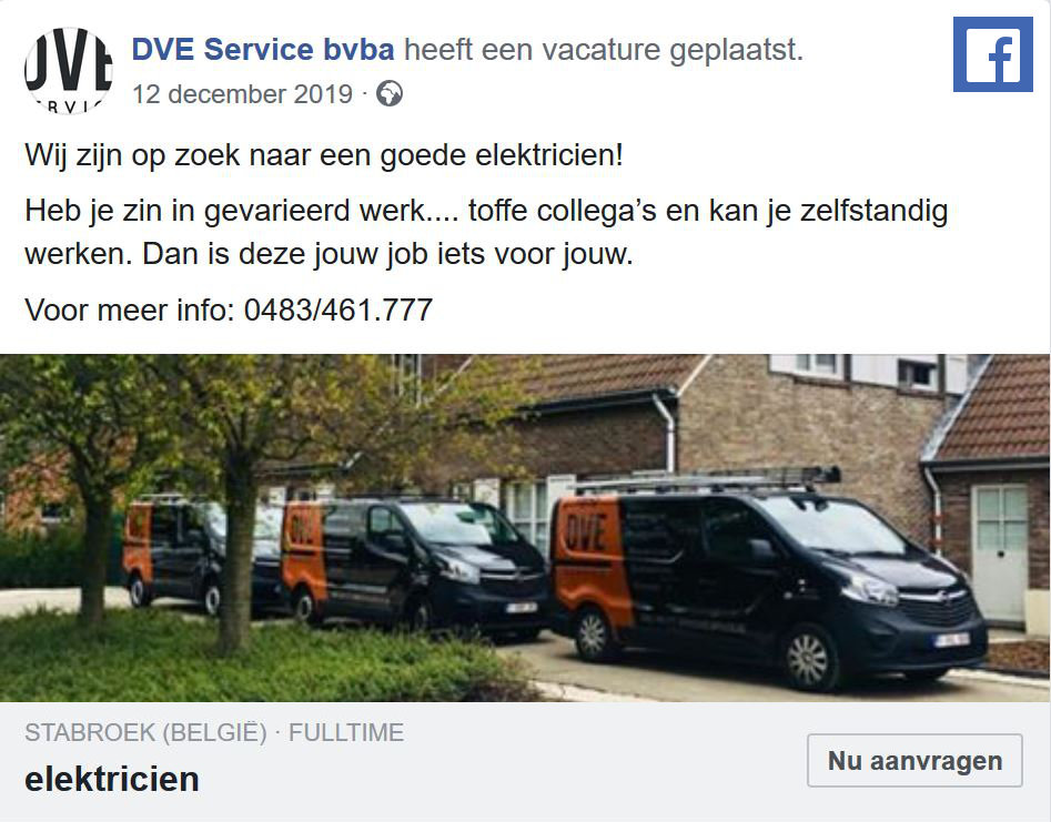 Vacature elektricien
